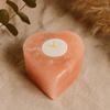 Himalayan Salt Heart Candle Holder - Medium