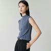 Versatile Round Neck Sleeveless Ice Silk Knit Vest – Breathable Solid Color Top