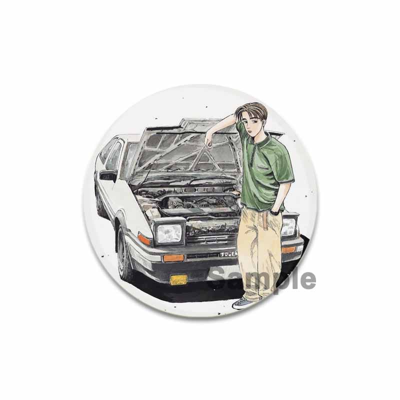32/44/58MM Initial D Anime Enamel Pins for Clothes Bag Decor Round Cartoon Brooches On Backpack Racing Badge Jewelry Gift Accessory