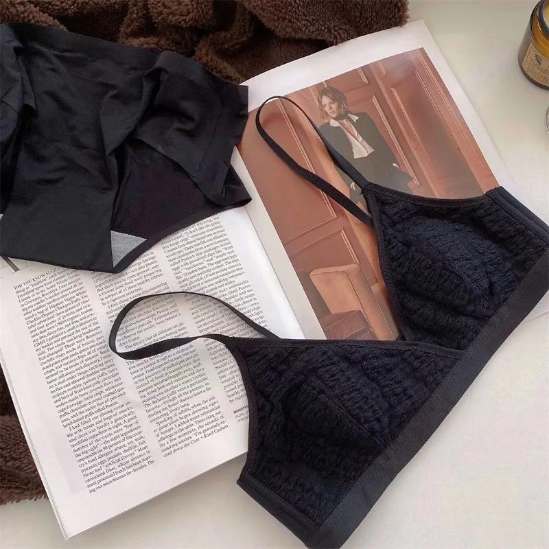 Новый женский ультратонкий французский пузырчатый бюстгальтер с треугольными чашками и ушками кролика для девочек, удобный бюстгальтер без косточек для маленькой груди