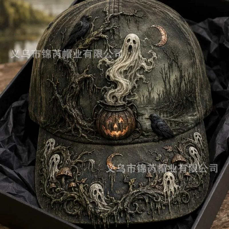 Fashion new 1D digital printing curved brim baseball cap adult casual retro elements