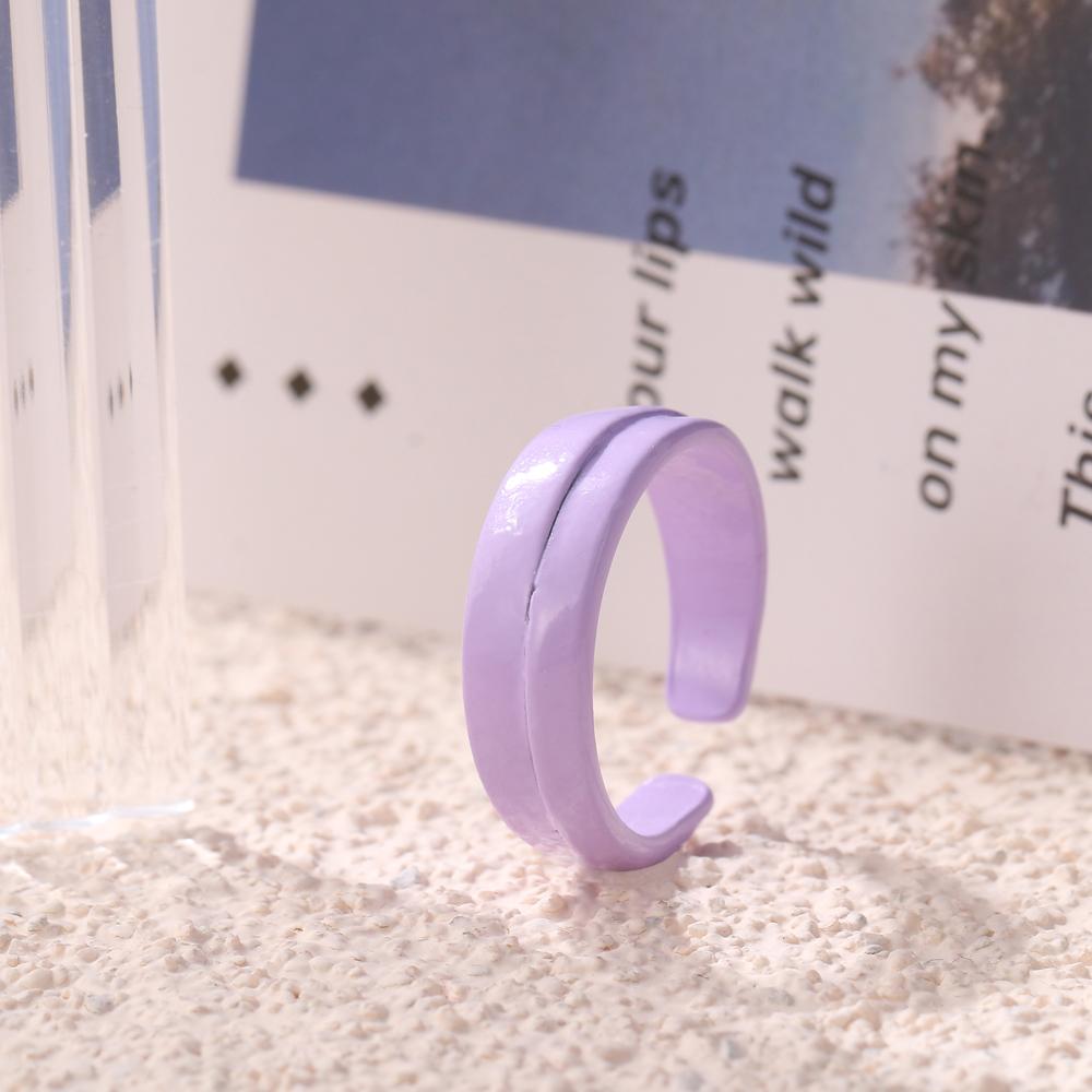 Регулируемое кольцо цвета макарон в стиле ретро, ​​простое модное кольцо, темпераментное женское кольцо в стиле панк, трендовые ювелирные изделия
