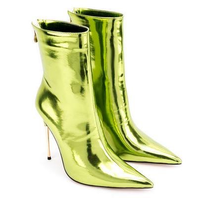 Модные женские ботильоны из лакированной кожи FHC Europea, обувь для сценических выступлений, разноцветные короткие ботильоны, 34-47, фиолетовые, зеленые, синие, оранжевые, розовые, дропшиппинг