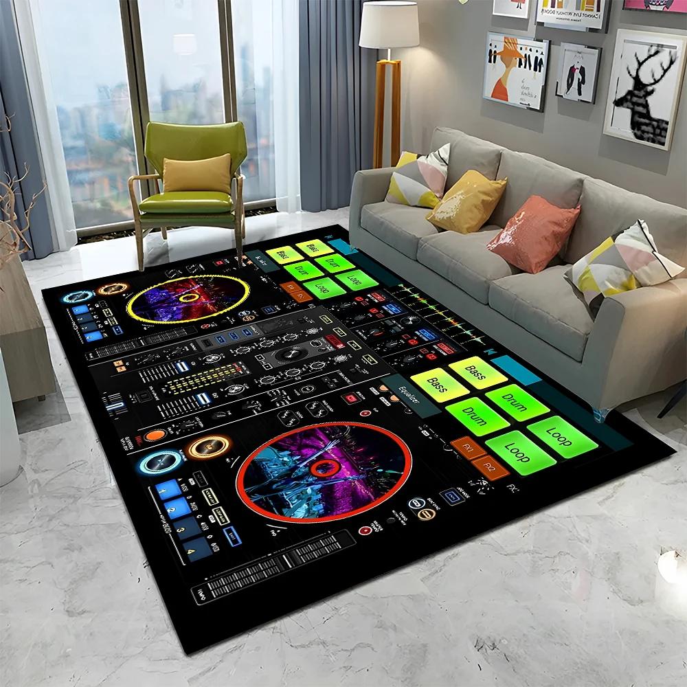 3D DJ Music Screen Keyboard Cartoon Carpet Mat для дома, гостиной, спальни, дивана, коврика для двери, коврика для детской зоны, нескользящий коврик для пола