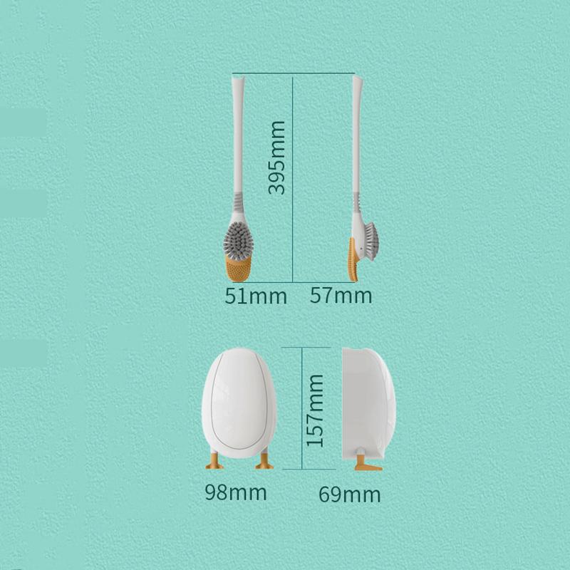 Силиконовая щетка для унитаза для ванной комнаты, настенная щетка, гибкая щетка для глубокой очистки углов, щетка для унитаза с милой уткой