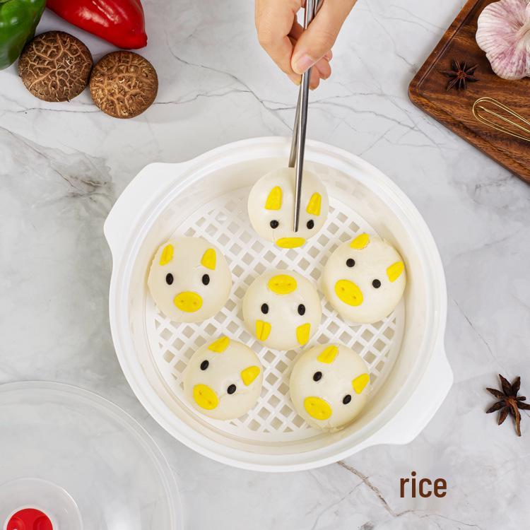 Plastic Soup Bowl with Lid - Microwaveable, Food-Grade, Fresh-Keeping Lunch Container