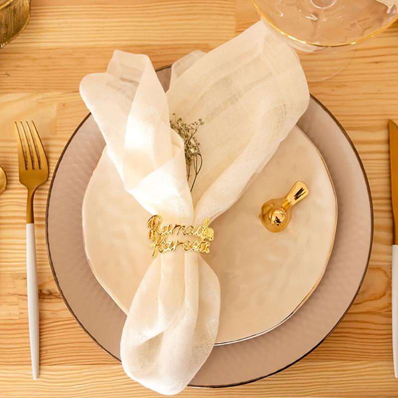 2/6 шт. Рамадан Карим Кольца для салфеток Ид Мубарак Мусульманский Исламский Обеденный Стол Домашнее Украшение Сплав Пряжка для Салфеток Рамадан Подарок 2024