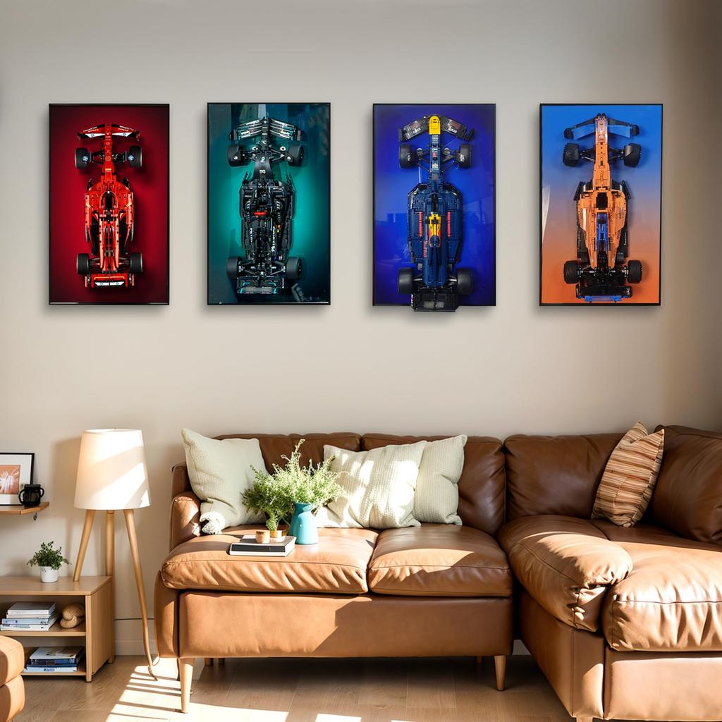 Sungvool Building Block 42206 F1 Race Car Display Wallboard with LEGO Technic Oracle Red Bull Racing RB20 F1 Not Made of Maximize Aluminum Alloy