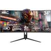 Изогнутый игровой монитор - HKC - 34 - 200 Гц - UWQHD - Панель VA - 1 мс - Регулируемый по высоте - CG345U
