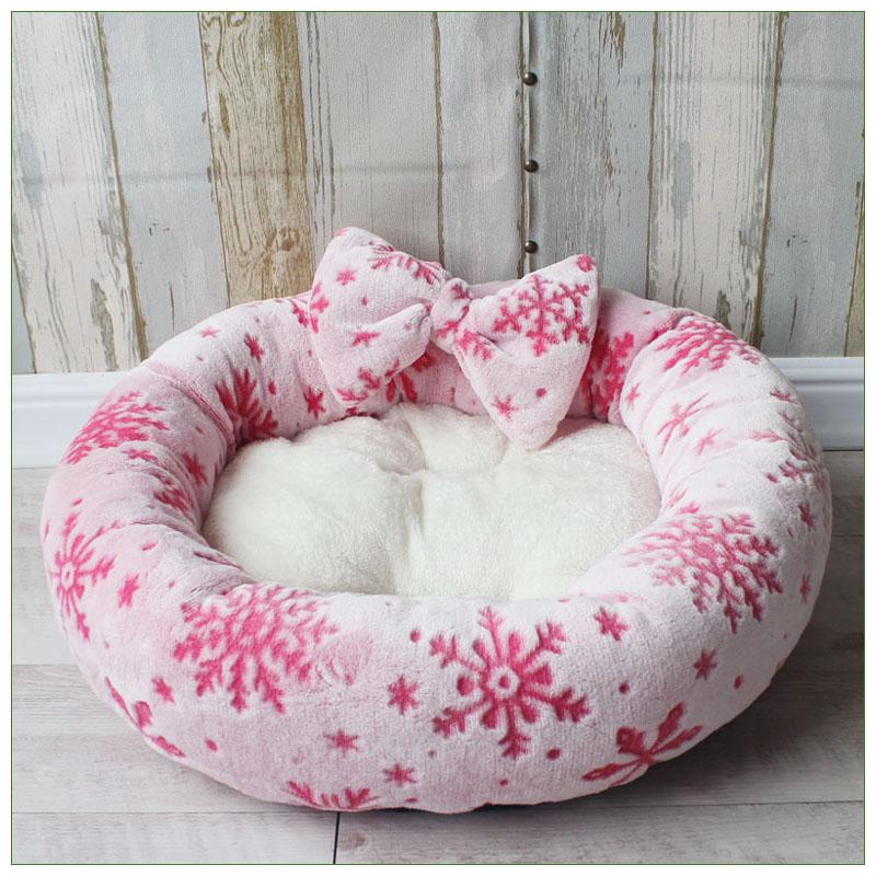 Питомник для домашних животных, мягкий круглый шезлонг для домашних животных для маленьких и средних собак, спальная подушка, теплое кошачье гнездо, корзина для щенка, плюшевый диван для чихуахуа