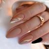 Pointed Head False Nail Wearable Manicure Nail Tips Waterproof Almond Fake Nails  Women
