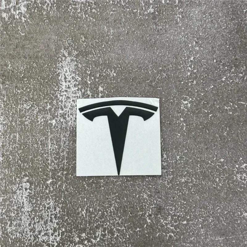 EPYFH1 Front Bumper or Rear Trunk Logo for Tesla Replacement Kit Model 3/Y - Metal Blackened Logo Emblem Car Exterior Decoration Parts