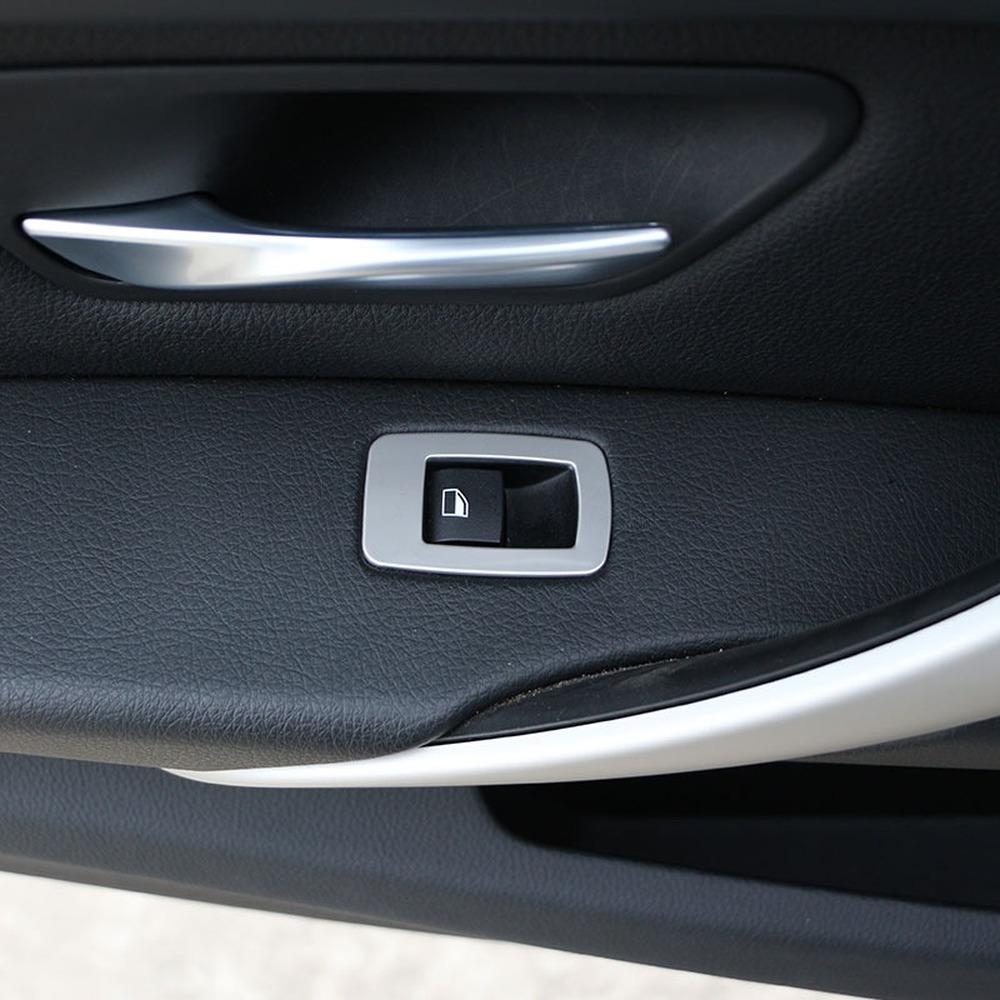 4 шт./компл., нержавеющая сталь, внутренняя крышка переключателя двери автомобиля, окна, накладка, наклейка для BMW F30 F34 320 328I GT 2013-2016