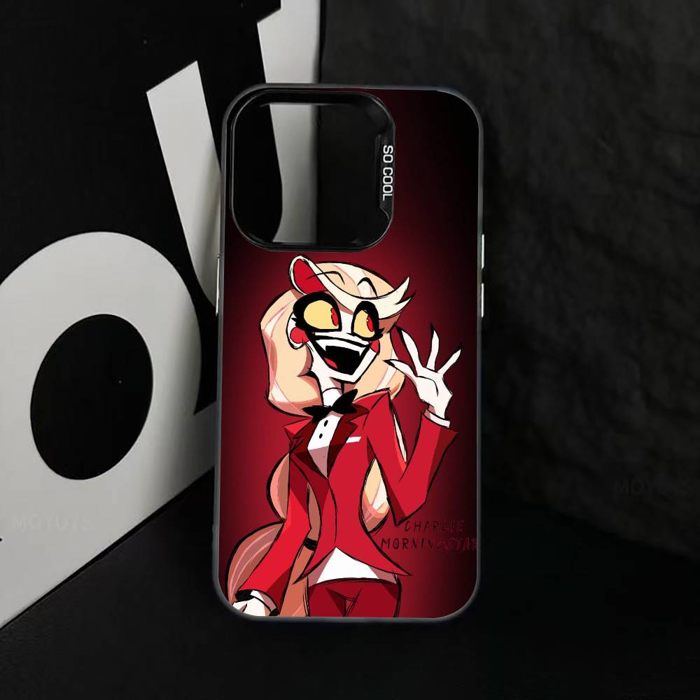 H-Hazbin C-Charlie Чехол для телефона для iPhone 17,16,15,14,13,12,11 Plus,Pro Max,XS,Красочный серебристый чехол для телефона Funda Cover