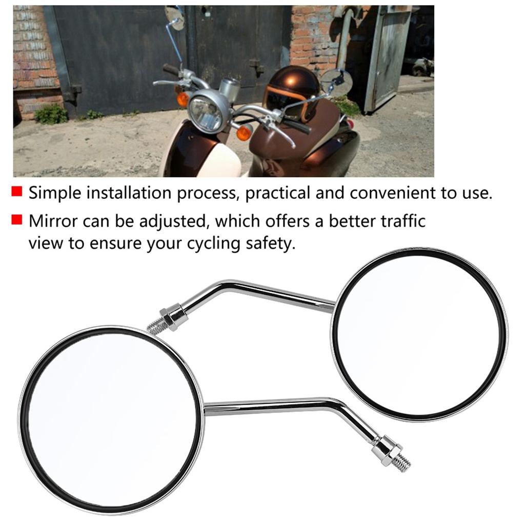 1 пара 8 мм правое и левое зеркало заднего вида для мотоцикла круглые зеркала заднего вида для мотоцикла
