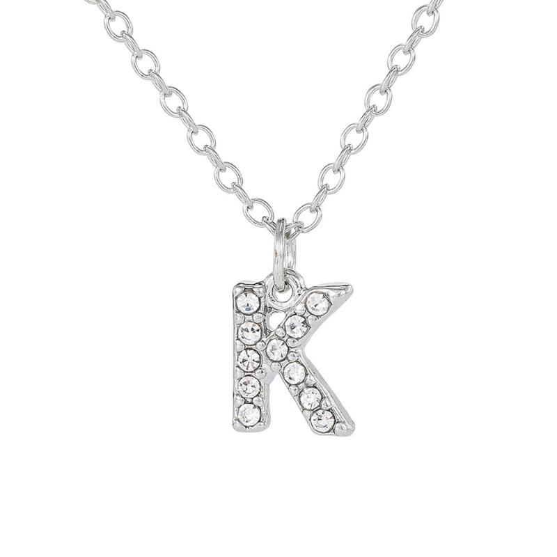 Модная блестящая подвеска-шарм с буквой от A до Z, ожерелье с 26 инициалами, алфавитом, именем, цепочка для ключицы, праздничное ювелирное украшение, подарок