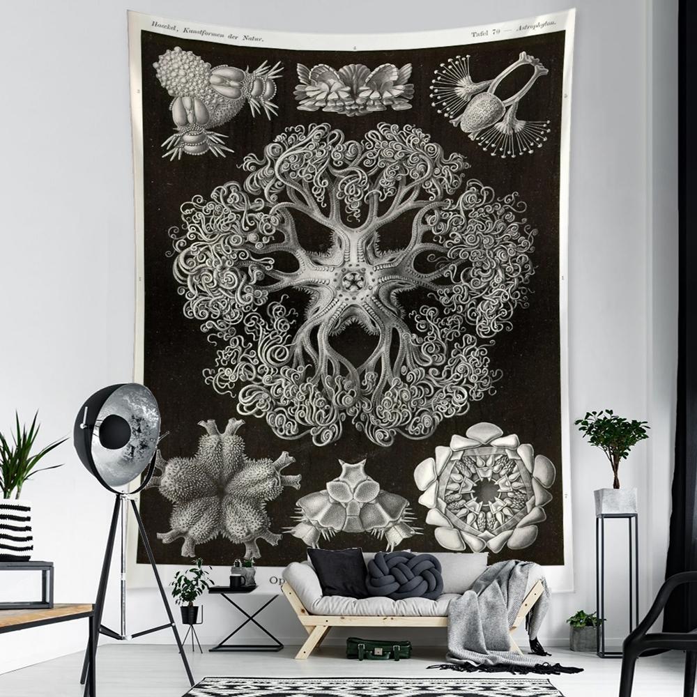 Пример морской жизни, картина, гобелен, настенная карта Таро, хиппи, богемный стиль, психоделическое искусство, домашний декор