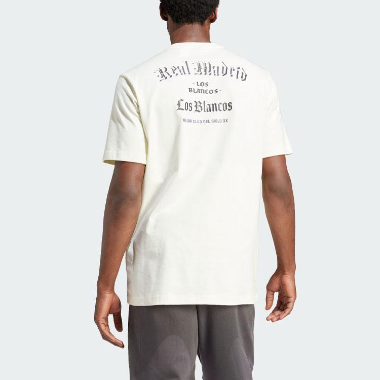Adidas Мужская футболка Real Madrid Culture Story с буквенным принтом Off-White IU2074