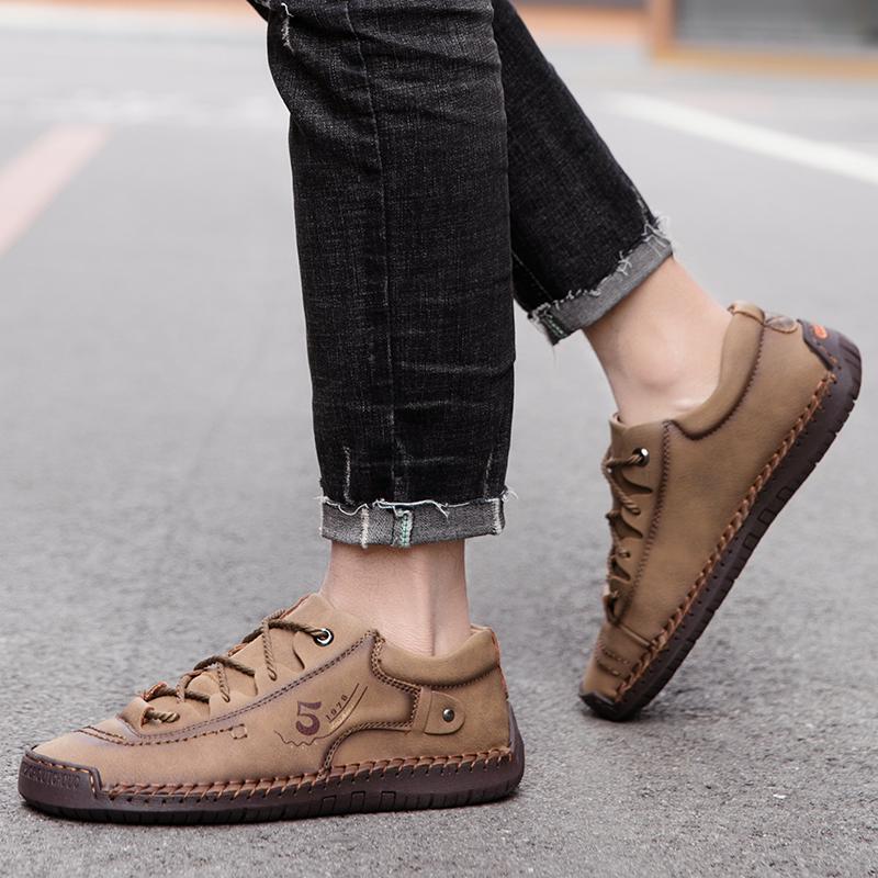 Spring/Autumn Fashion Men's Large Size Loafers Men's Handmade Leather Shoes Driving Car Shoes Men's Loafers
