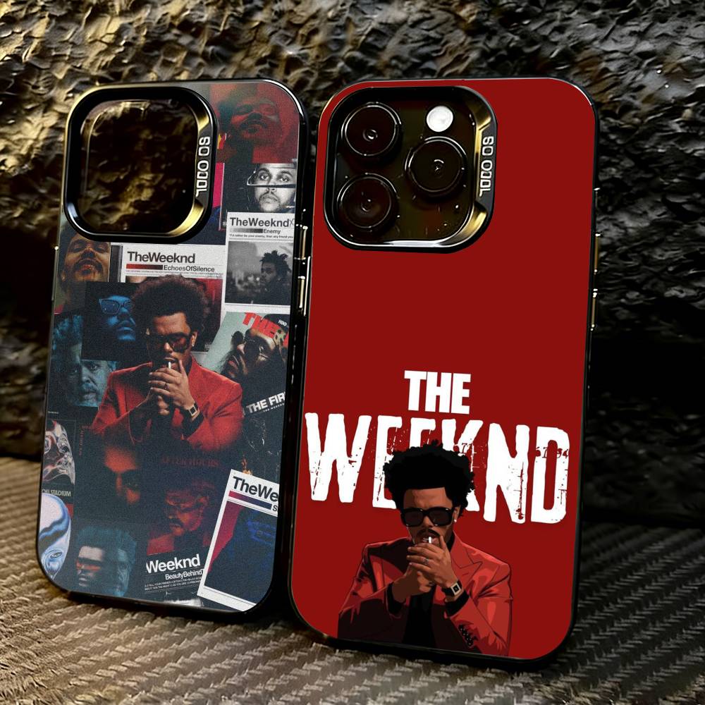 Чехол для телефона W-weeknd D-design Для iPhone 17,16,15,14,13,12,11 Plus,Pro Max,XS,Красочный серебристый чехол для телефона Funda Cover