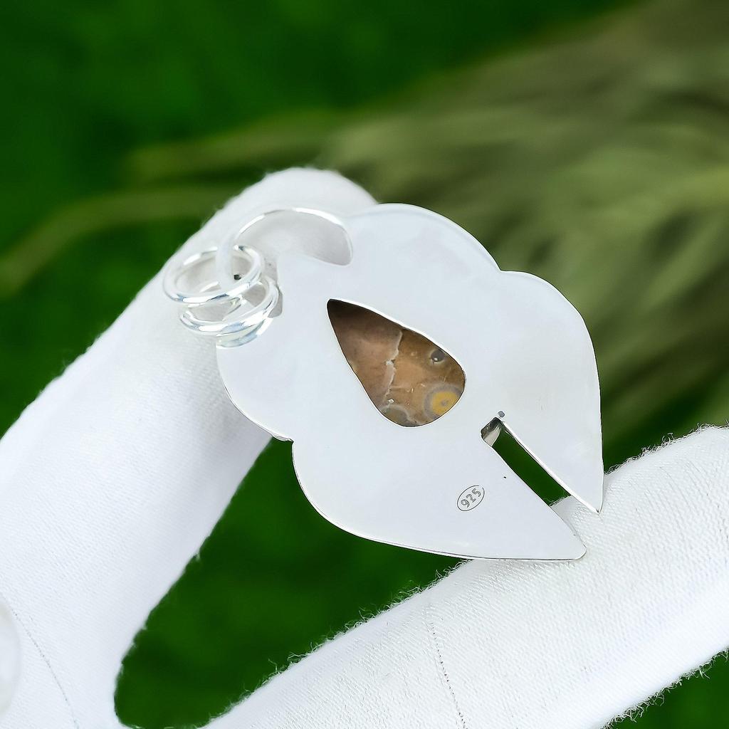 Natural Cobra Jasper Gemstone Jewelry 925 Sterling Silver Pendant For Women