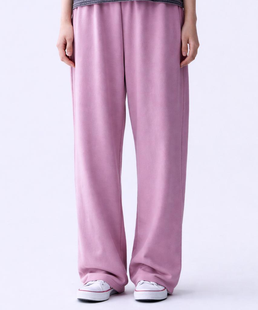 ADERNM Pigment Straight Two-Pocket Elastic Waist Pants Pink