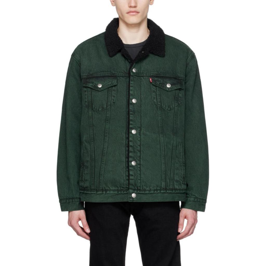 Levis Relaxed Fit Sherpa Trucker Jacket Men Jacket Green A5784-0008