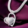 925 Sterling Silver Heart-shaped Necklace Wedding Fashion Jewelry