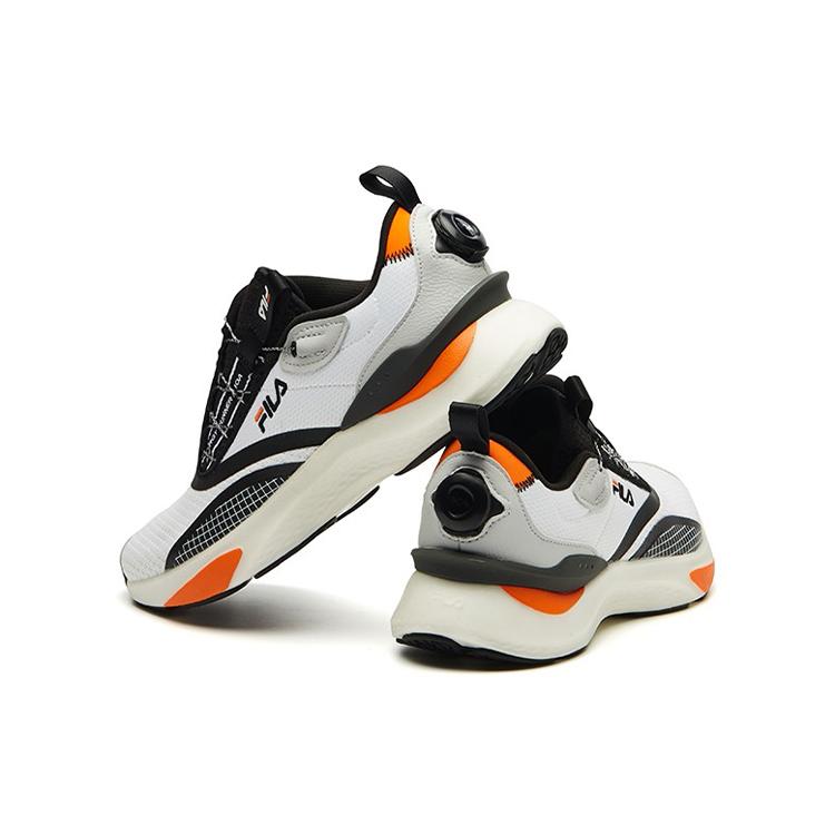 Fila Спортивная обувь Модная Текстиль, Синтетическая кожа Низкие Марафонские Беговые Кроссовки Мужские Белый Черный Оранжевый A12M132208FWB