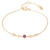 [R5621] - Silver Bracelet 'Meghan' Purple Rose Gold - 30x5 Mm