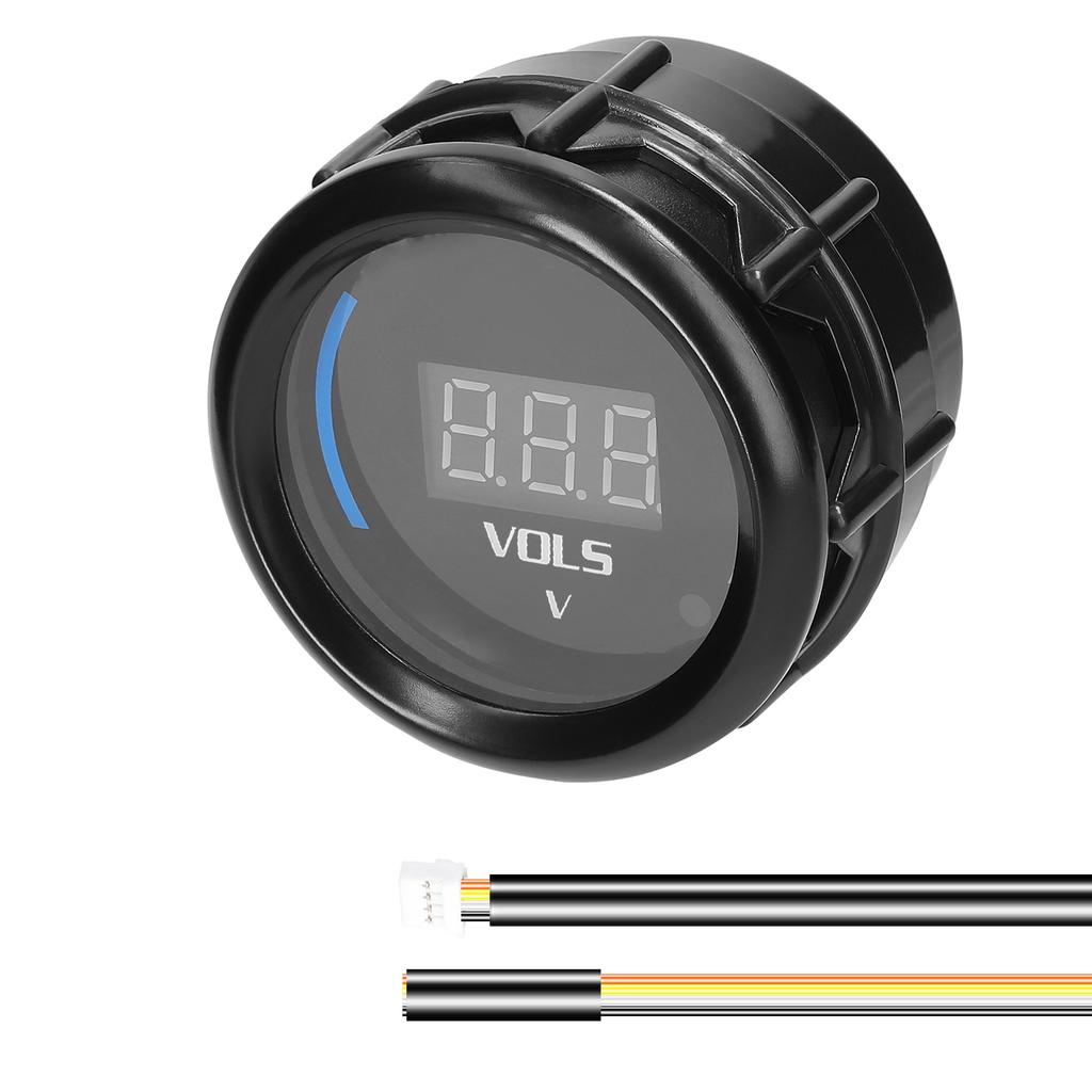 52mm Voltmeter Voltage Gauge Car Digital Meter LED Display 8-18V with Alarm Function for Car Truck