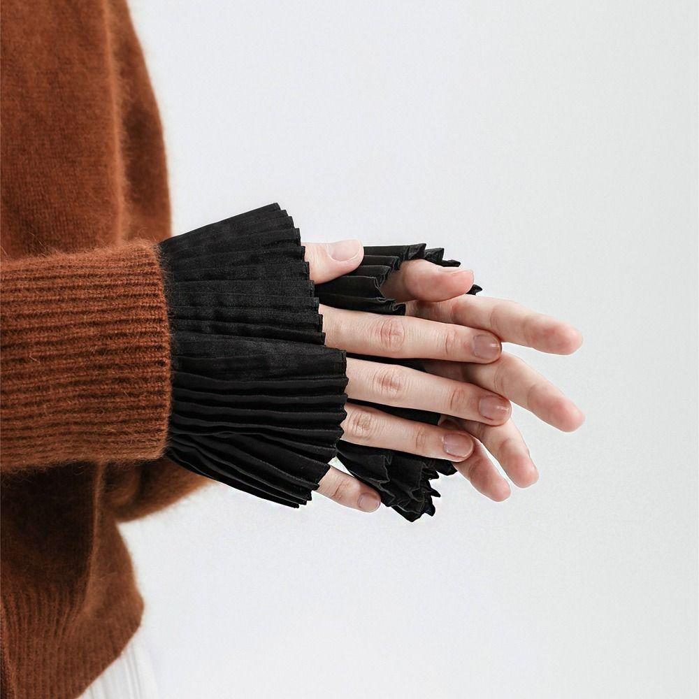 Detachable Cuffs Fake Cuffs Ruffles Fake Flared Sleeves Hand Wrist Cuffs Blouse Wrist Warmers