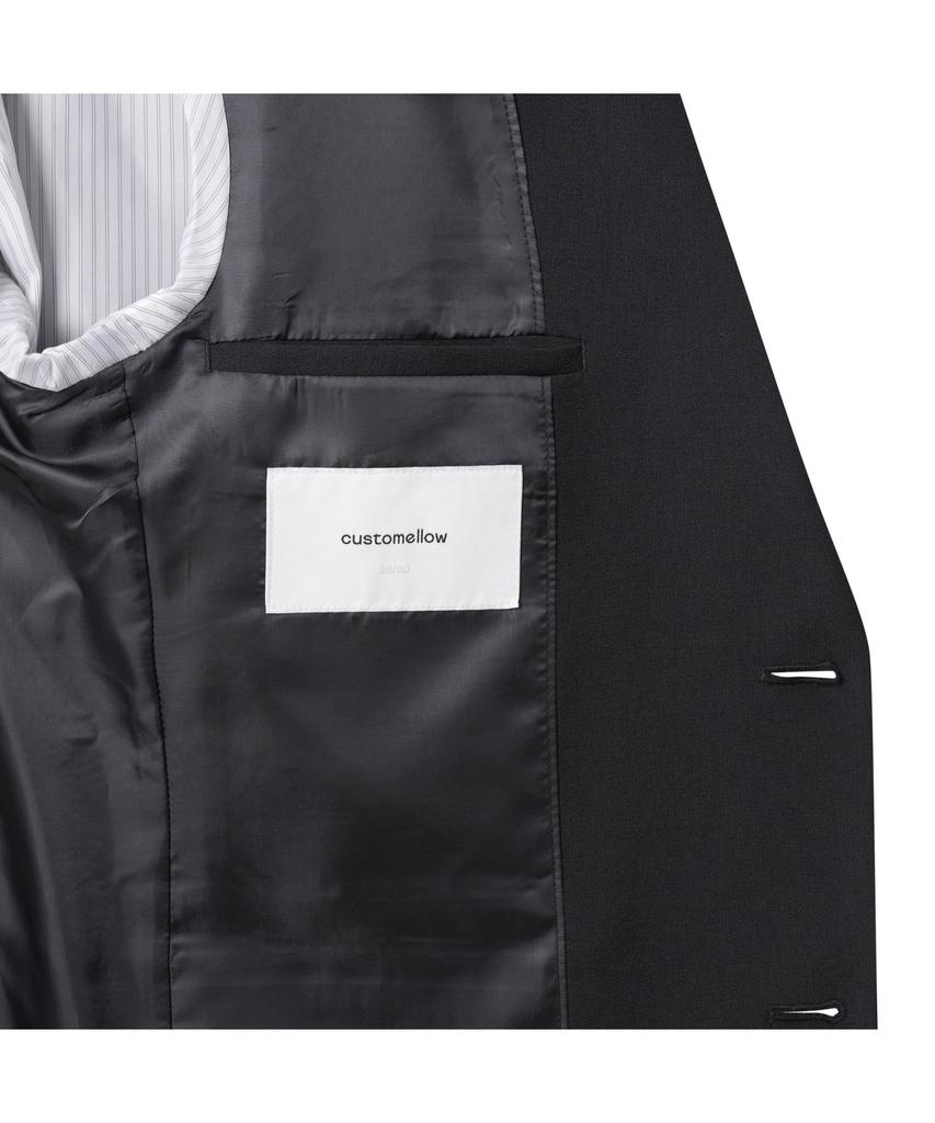 Customellow Black Slim Fit Summer Setup Jacket C9Jam25401Bkx