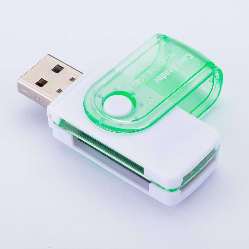 Универсальный USB-кардридер 4-в-1, USB 2.0, адаптер для карт SD, Micro SD, TF, MS, M2 для компьютера, мобильного телефона Android