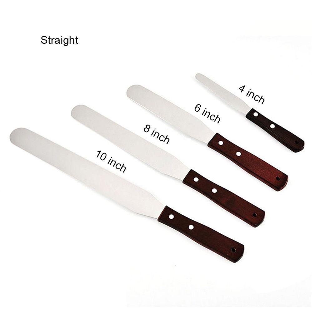 Inch Stainless Steel Decoration Smoother Pastry Baking Butter Icing Frosting Cake Spatula Cream