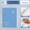 Simple Green & Blue Thickened Loose-leaf Paper Refill - B5 & A5 Ruled for High School