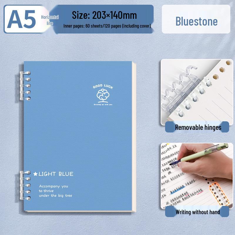 Simple Green & Blue Thickened Loose-leaf Paper Refill - B5 & A5 Ruled for High School
