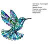 Acrylic Colorful Hummingbird Sun Catcher Hanging Pendant with Lanyard Easy To Install Bird Window Crafts Hanging Decor