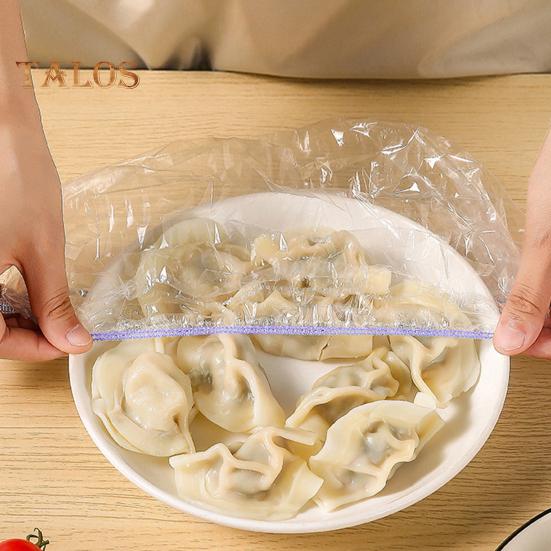 100 шт., пластиковые крышки для пищевых продуктов, удобная эластичная пластиковая пленка для мисок, чашек, тарелок, кухонного холодильника