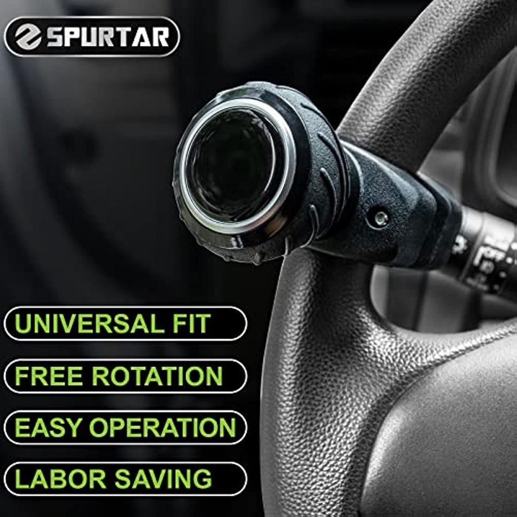 Ручка рулевого колеса, универсальная автомобильная ручка-самоубийца, ручка-вертушка, подходит для легковых автомобилей, грузовиков, вилочных погрузчиков, газонокосилок, тракторов, лодок, тележек для гольфа - черный