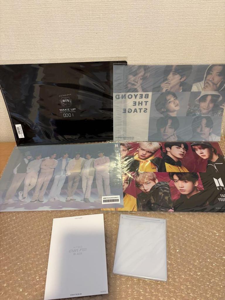 [Б/У] Бонус за официальную покупку BTS (Не продается) Фотография всех участников и прозрачный файл