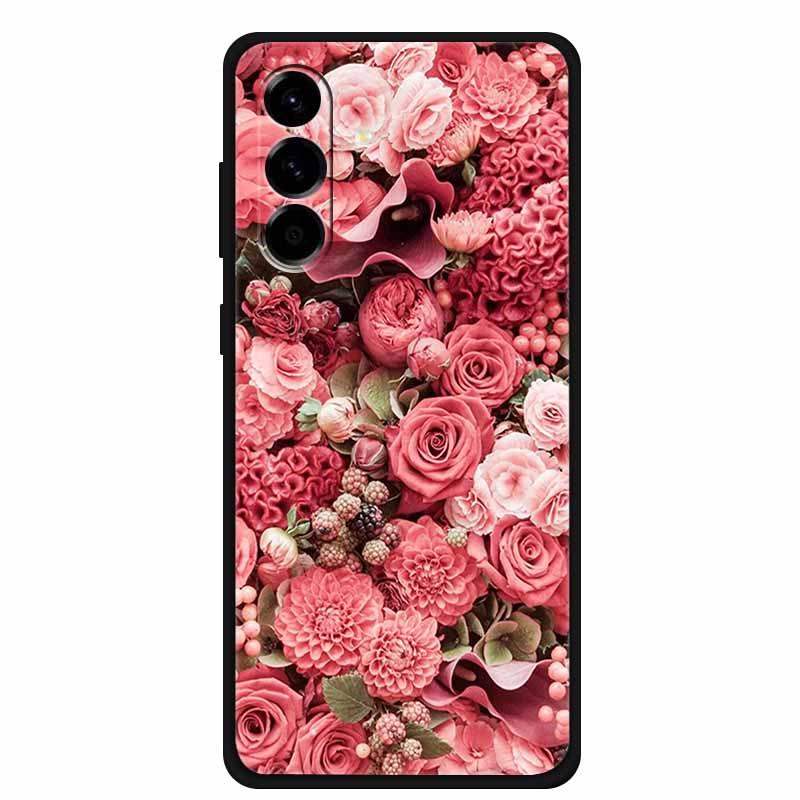 For Samsung Galaxy S25 FE 5G Case Soft Silicone TPU Black Phone Cover For Galaxy S25 FE 5G Protective Cartoon Bumper Coque S25FE