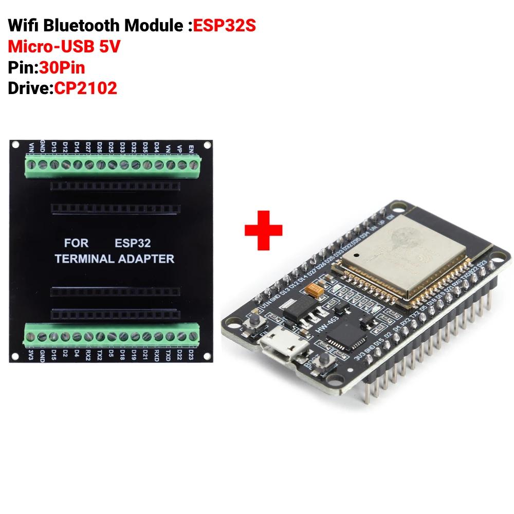 Плата разработки ESP32 ESP32S Плата расширения NodeMCU-32S Lua 30-контактный модуль GPIO WiFi Bluetooth-совместимый модуль Модуль питания