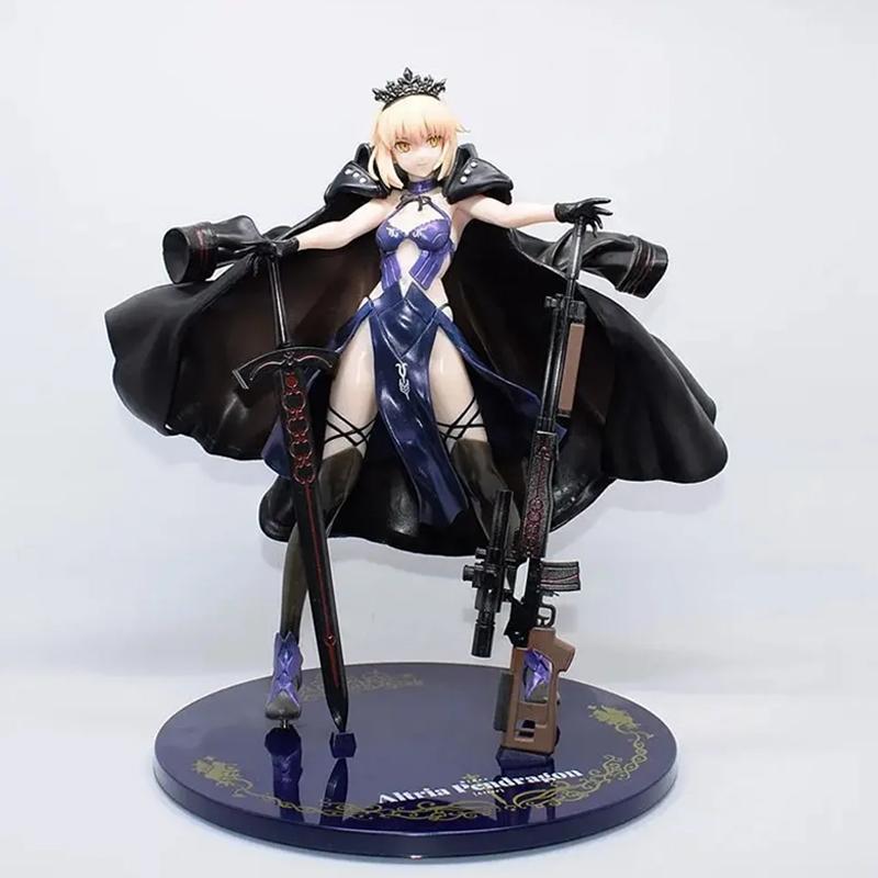 25 см Фигурки Действия Фигурки Fate Фигурки Saber Сабер Альтер Фигурка Stay Night Модели из ПВХ Статуя из Игры Коллекция Игрушки Подарки для Детей