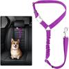 Pet Dog Seat Belt for Car Headrest Adjustable Pet Safety Rope Pet Dog and Cat Seat Belt with Elastic Bungee for Small Medium Dog