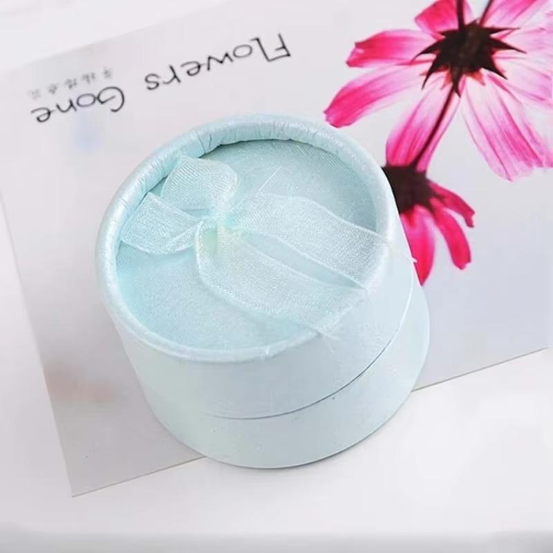 3Pcs Butterfly Knot Small Round Box Ring Earring Packaging Box Valentines Day Proposal Ring Boxs Home Jewelry Storage Gift Boxes