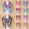 Colorful Lace Scarf Sun Protection Flower Triangle Headband Elegant Printed Wraps Seaside