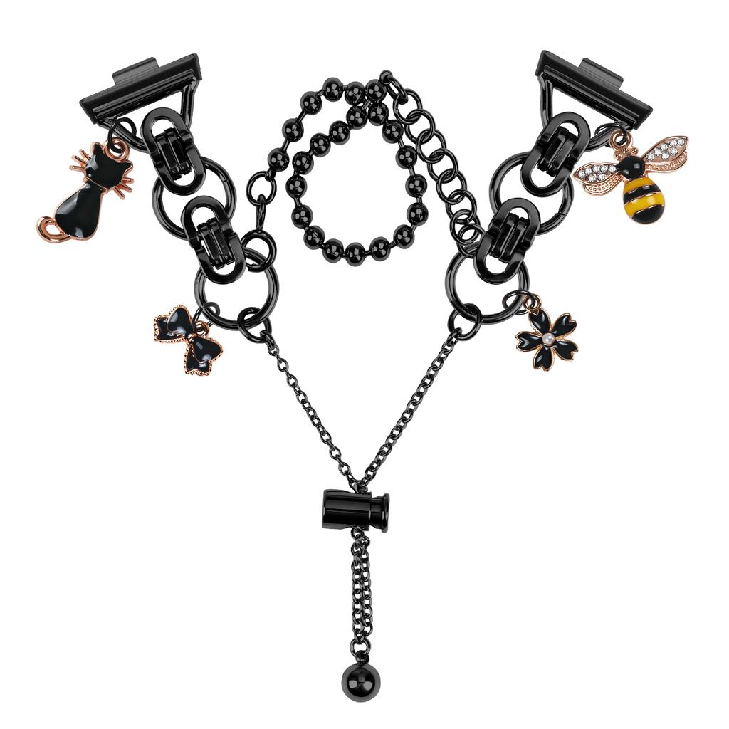 Металлический ремешок с двойной звеньевой цепью с гальваническим покрытием для Huawei Watch Fit 3/Watch 4/4 Pro, ремешок для часов со шнурком, регулируемый