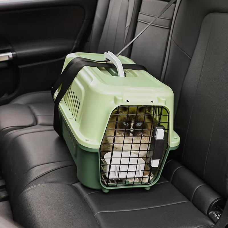Lightweight Portable Travel Pet Carrier Box Large Size Dog Cat Cage Fashion Plastic Lock Closure Pet Transport Supply