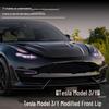 Комплект переднего бампера и сплиттера для Tesla Model 3/Y 2024+: Неразрушающая установка, идеально подходит для модернизации.